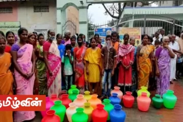 புதுக்குடியிருப்பு மல்லிகைத்தீவில் தோண்டப்பட்ட ஆழ்துளை கிணற்றிலிருந்து நீர் எடுக்க பிரதேச மக்கள் எதிர்ப்பு