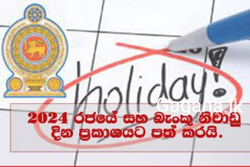 2024 රජයේ නිවාඩු දින ගැන හැමෝගෙම අවධානයට යොමුවෙයි..එම නිවාඩු දින මෙන්න..