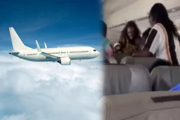 நடுவானில் விமானத்தில் பெண் பயணிகளிடையே மோதல் - ஜன்னல் உடைந்ததால் பதறிய விமான ஓட்டுநர்