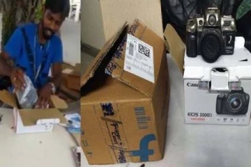 ஆன்லைனில் கமெரா ஆர்டர் செய்த நபர்: பிரித்து பார்த்த போது ஏற்பட்ட பேரதிர்ச்சி