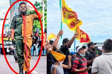 காலி முகத்திடலில் பொலிஸ் , இராணுவ சீருடைகளை அணிந்தவருக்கு  நேர்ந்த நிலை!