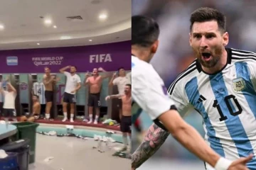 கத்தார் உலக கோப்பையில் அர்ஜென்டினா வெற்றி! சட்டையை கழற்றி நடனமாடி வீரர்கள் கொண்டாடிய வீடியோ