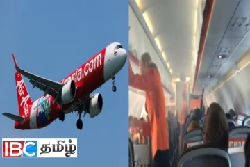 பறந்து கொண்டிருந்த விமானத்தில் கதவை திறக்க முற்பட்ட பயணியால் பரபரப்பு