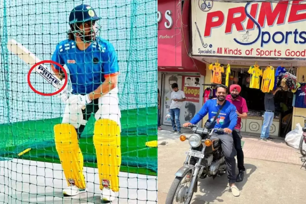 நண்பனை மறக்காத தோனி; பேட் ஸ்டிக்கரை கவனிச்சீங்களா..? - வைரலாகும் புகைப்படம்! - தமிழ்நாடு