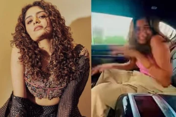 காருக்குள் கூச்சமில்லாமல் இப்படியொரு ஆட்டம்!! சங்கர் மகள் அதிதி வெளியிட்ட வீடியோ..