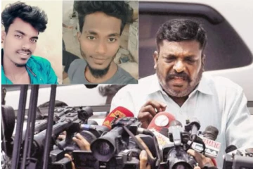 அரக்கோணம் அருகே இருவர் படுகொலை சம்பவம்- குற்றவாளிகளை கைது செய்ய கோரி வி.சி.கவினர் ஆர்ப்பாட்டம்