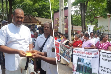 மீள் குடியேற்ற கோரி யாழில் போராட்டம் முன்னெடுப்பு