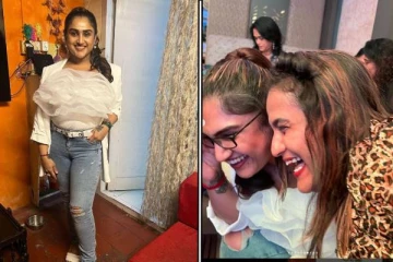 தோலுக்கு மேல் வளர்ந்த பிள்ளைகள் இருக்கையில் நண்பர்களுடன் கும்மாளம் போடும் வனிதா