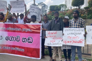 வெளிநாட்டு உருளைக்கிழங்கு இறக்குமதிக்கு எதிராக போராட்டம்