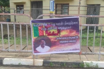 சுதந்திர தினத்துக்கு வாழ்த்து தெரிவித்த ரவிகரன்; முல்லையில் பறந்த பதாதைகள்