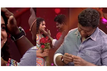 நடிகையிடம் வெட்கப்பட்டு தன் காதலை வெளிப்படுத்திய தீனா... - வாயடைத்த ரசிகர்கள்...!