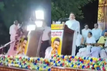 மின்கம்பம் சாய்ந்ததில் நூலிழையில் உயிர் தப்பிய ஆ.ராசா எம்பி