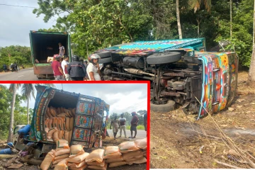 யாழ் - கண்டி வீதியில் பாரவூர்தியுடன் மற்றொரு பாரவூர்தி மோதி இருவர் பலி!