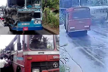 இரண்டு பேருந்துகள் நேருக்கு நேர் மோதி விபத்து! ஒருவர் பலி - 40 பேர் வைத்தியசாலையில்