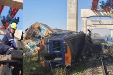 நாடொன்றில் பயங்கர விபத்து; ரயில் மீது விழுந்த பாரம்தூக்கி; பலர் உயிரிழப்பு