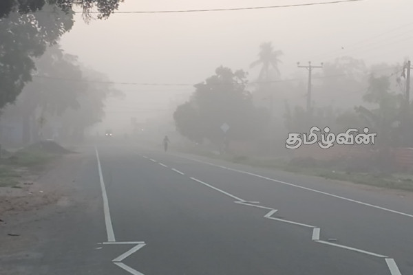 கிளிநொச்சியில் கடும் பனி மூட்டம் | Bad Weather Sri Lanka