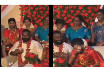 மணமேடையில் மணமகன் செய்த செயல்... - குலுங்கி குலுங்கி சிரித்த மணமகள்... - வைரலாகும் வீடியோ