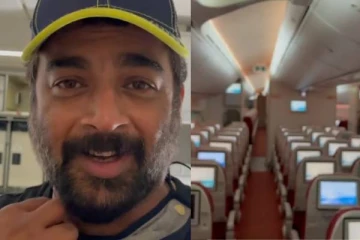 தனி ஆளாக விமானத்தில் பயணம் செய்த நடிகர் மாதவன்... வெளியிட்ட வீடியோவால் ரசிகர்கள் அதிர்ச்சி!