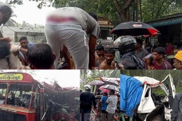 මාදම්පේ සිදුවූ බිහිසුණු අනතුරකින් 25 දෙනෙකු රෝහළට.. තත්වය බරපතළයි..