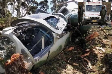 அமேசானில் ராணுவ ஹெலிகாப்டர் விழுந்து நொறுங்கியதில் 8 பேர் பலி