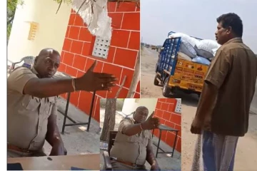 வாகன ஓட்டுநரை ஆபாசமாக பேசிய போலீஸ்காரர் - இணையத்தில் வைரலாகும் வீடியோ!