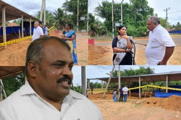 கொக்குத்தொடுவாய் மனித புதைகுழியை நேரில் சென்று பார்வையிட்ட கஜேந்திரன் எம்.பி