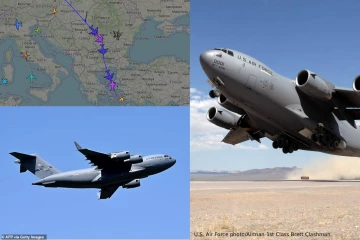 மத்திய கிழக்கு நாடுகளுக்கு அருகே அணிவகுத்த அமெரிக்க விமானங்கள்?