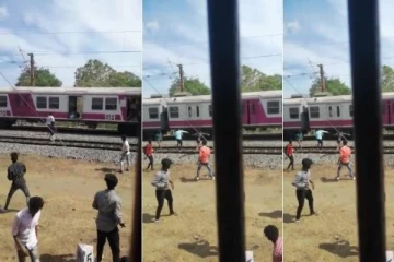 இரு கல்லுாரி மாணவர்கள் இடையே மோதல் - மின்சார ரயில் மீது கற்கள் வீசி தாக்குதல்..!