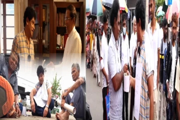 மைத்திரிபாலவுக்கு ஆதரவாக போராட்டம் - பொதுமக்களிடம் பணம் சேகரித்த நடிகர்