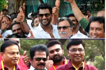 நடிகர் சங்கத் தேர்தல் : விஷாலின் பாண்டவர் அணி வெற்றி முகம்