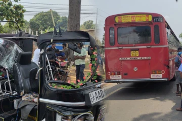 கிளிநொச்சி A9வீதியில்  விபத்து: இருவர் காயம் (Video)