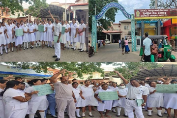 திருகோணமலை பொது வைத்தியசாலை சிற்றூழியர்கள் பணிப்பகிஷ்கரிப்பு(Photos)