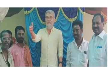 தேனியில் நடிகர் அஜீத்திற்கு 6 அடியில் சிலை வைத்த தீவிர ரசிகர்...!