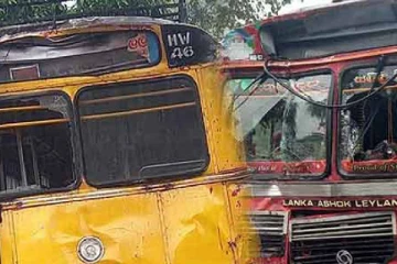 இரு பேருந்துகள் ஒன்றுடன் ஒன்று மோதி விபத்து; 18 பேர் மருத்துவமனையில்!