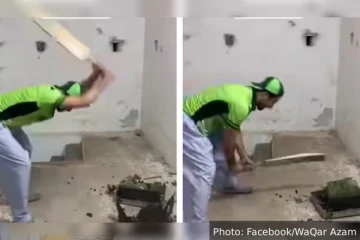 இந்தியாவிடம் மண்டியிட்ட பாகிஸ்தான்: விரக்தியில் டிவியை போட்டுடைத்த ரசிகர்: வைரல் வீடியோ