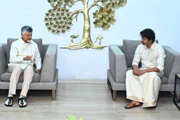 சந்திரபாபு நாயுடுவை சந்தித்த முதல்வர் விஜய்; நதிநீர் பங்கீடு குறித்து ஆலோசனை
