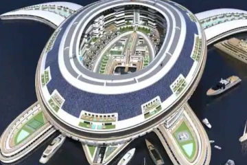 ஆமை வடிவிலான மிதக்கும் நகரம்! 65000 கோடி ரூபாய் செலவில் பிரம்மாண்டம்... வீடியோ காட்சி