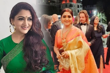 Cannes Film Festival: காஞ்சிபுர சேலையில் செம்ம ஸ்டைலா போஸ் கொடுத்த நடிகை குஷ்பு