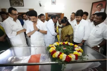 திருமகன் ஈ.வெ.ரா மறைவு - முதலமைச்சர் ஸ்டாலின் நேரில் அஞ்சலி