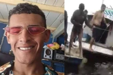 பொலிஸாருக்கு பயந்து நதியில் குதித்த  கால்பந்து வீரருக்கு  நேர்ந்த பயங்கரம்