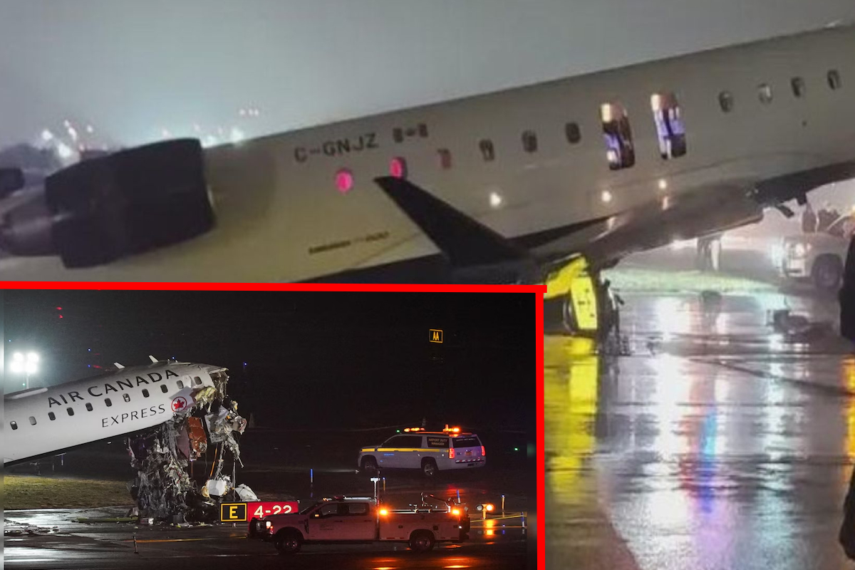 ஓடுதளத்தில் தீயணைப்பு வாகனம் மீது மோதிய கனடா விமானம்; 70 இற்கும் மேற்பட்டோர் காயமடைந்துள்ளதாக தகவல் | Canadian Aircraft Collides Fire Truck On New York ஓடுதளத்தில் தீயணைப்பு வாகனம் மீது மோதிய கனடா விமானம்; 70 இற்கும் மேற்பட்டோர் காயமடைந்துள்ளதாக தகவல் | Canadian Aircraft Collides Fire Truck On New York