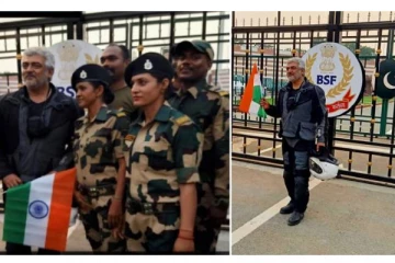 கையில் இந்திய கொடியுடன் வாகா பார்டரில் நின்ற நடிகர் அஜித்! வைரலாகும் புகைப்படம்