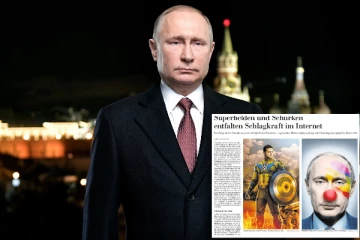 ரஷ்ய அதிபரை கோமாளியாக்கிய சுவிஸ் பத்திரிகை!