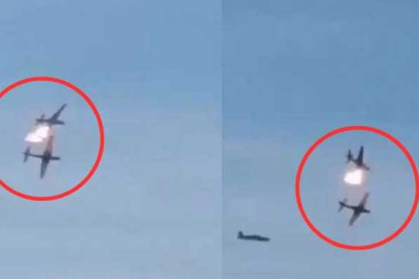 இரண்டு விமானங்கள் நடுவானில் மோதி விமானி உயிரிழப்பு | Two Planes Collide In Mid Air Pilot Killed