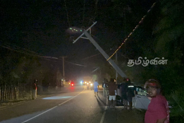 யாழ். கொடிகாமத்தில் விபத்து - மின்சாரம் தடை | Accident In Kodikamath Power Outage