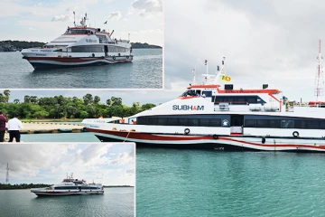 காங்கேசன்துறை துறைமுகத்தை வந்தடைந்த சிவகங்கை பயணிகள் கப்பல்