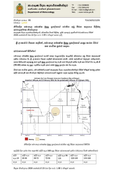 දරුණු තත්ත්වයක් - මුහුද කැළඹෙයි - වායුගෝලය අඩු පීඩන කලාපයක් ලෙස වර්ධනය වෙලා - ධීවරයන් ප්‍රවේශමෙන් | Fishermen Alert Strong Winds In Bay Of Bengal