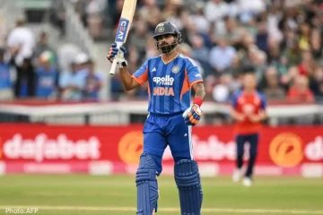 இங்கிலாந்து அணிக்கு 190 ஓட்டங்களை இலக்காக நிர்ணயித்த இந்தியா: மழையால் போட்டி ரத்து