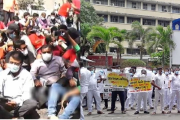 சுகாதார ஊழியர்களின் போராட்டம் 4ஆவது நாளாக தொடர்கிறது