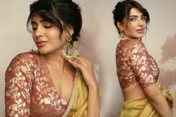 சேலையில் கிளாமரை வாரிவழங்கிய சமந்தா.. திக்குமுக்காடி போன ரசிகர்கள்